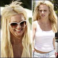 Thời trang tóc 'kinh dị' của Britney Spears